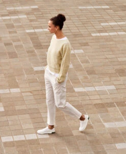 Keen Women's KNX Leather Sneaker | Star White/Star White -Keen 1028356 Lifestyle Left