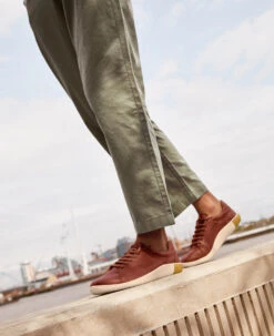 Keen Women's KNX Leather Sneaker | Tortoise Shell/Plaza Taupe -Keen 1029025 Lifestyle Left