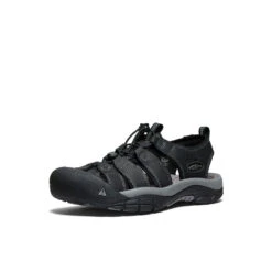 Keen Men's Newport Leather Sandal | Black/Steel Grey -Keen 1896e8491c2dfdbc16d065fc34d846d357be225b