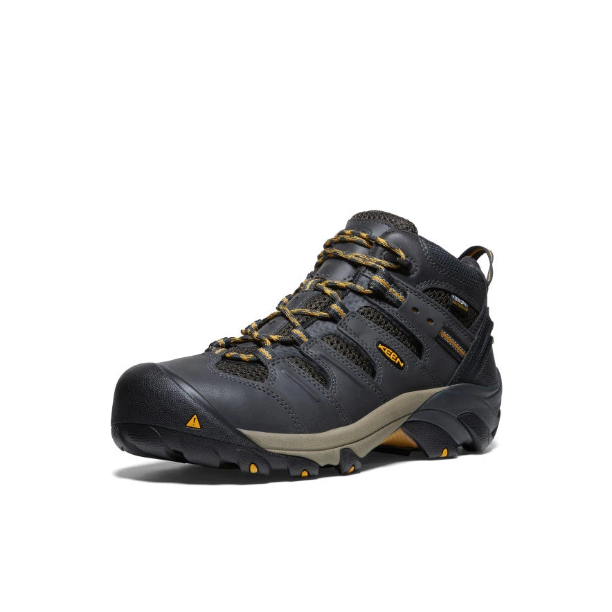 Keen Men's Lansing Mid Waterproof (Steel Toe) | Raven/Tawny Olive 3 Keen Men's Lansing Mid Waterproof (Steel Toe) | Raven/Tawny Olive - Image 3