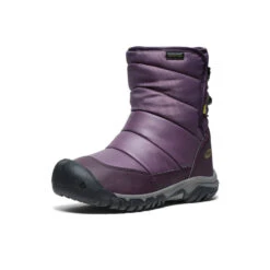 Keen Big Kids' Puffrider Waterproof Winter Boot | Black Plum/Daiquiri Green -Keen 1e1a92b05715c1fe829e347615de52d80550485c