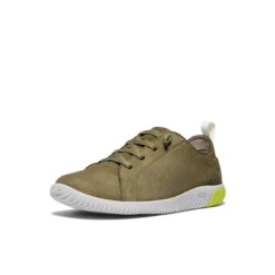 Keen Big Kids' KNX Leather Sneaker | Martini Olive/Evening Primrose -Keen 263df2644c68ca6178e7207685471a0cdab466dd