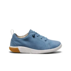 Keen Big Kids' KNX Leather Sneaker | Coronet Blue/Vapor