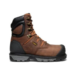 Keen Men's Camden 8" Insulated Waterproof Boot (Carbon Toe) | Leather Brown/Black