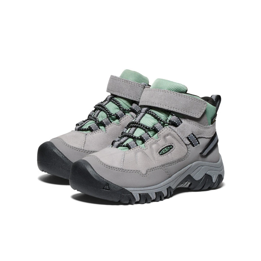 Keen Little Kids' Targhee IV Waterproof Hiking Boot | Alloy/Granite Green 2 Keen Little Kids' Targhee IV Waterproof Hiking Boot | Alloy/Granite Green - Image 2