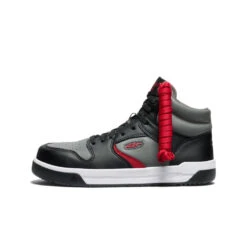 Keen Men's Overton Mid Work Shoe (Carbon Toe) | Steel Grey/Black -Keen 3c895d07aa820d24e2ebc84ef22707dc8e16f923