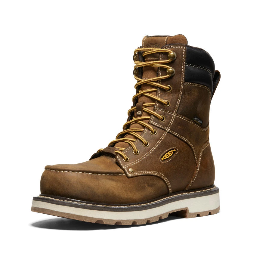 Keen Men's Cincinnati 8" Waterproof 90° Heel Boot (Carbon Toe) | Belgian/Sandshell 3 Keen Men's Cincinnati 8" Waterproof 90° Heel Boot (Carbon Toe) | Belgian/Sandshell - Image 3