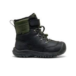 Keen Little Kids' Kanibou Waterproof Winter Boot | Black/Bronze Green