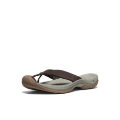 Keen Men's Waimea Leather Flip-Flop | Java/Plaza Taupe -Keen 41723117dc7fc9e48f0fe677cee66d44c5fbce9e