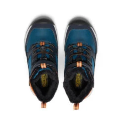 Keen Little Kids' Skua Waterproof Winter Boot | Sky Captain/Gold Flame -Keen 4dcea036347174312d5fa8518323b82dbb51d70c