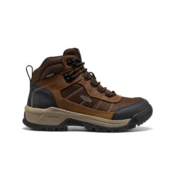 Keen Women's Skokie Waterproof Work Boot (Soft Toe) | Bison/Black