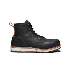 Keen Men's San Jose 6" Boot (Aluminum Toe) | Black/Caramel Cafe