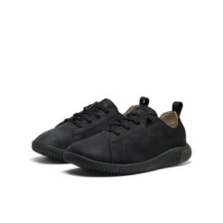 Keen Big Kids' KNX Leather Sneaker | Triple Black -Keen 57857ce0271f5ddb0c0f36cd624dad5687707ba7