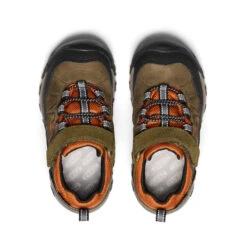 Keen Little Kids' Targhee IV Waterproof Hiking Shoe | Dark Olive/Gold Flame -Keen 6214ea04da4d00553a5a4040f81c758304e0aaa1