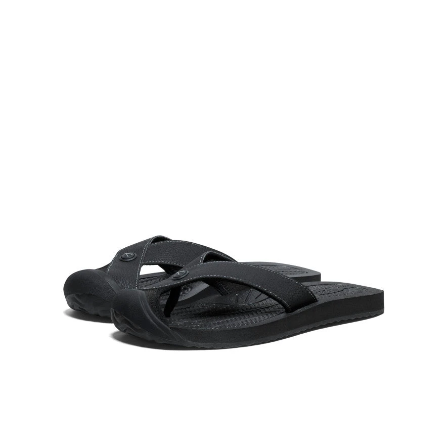 Keen Men's Barbados Flip-Flop | Black/Steel Grey 2 Keen Men's Barbados Flip-Flop | Black/Steel Grey - Image 2
