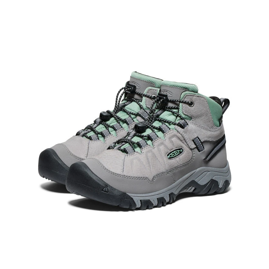 Keen Big Kids' Targhee IV Waterproof Hiking Boot | Alloy/Granite Green 2 Keen Big Kids' Targhee IV Waterproof Hiking Boot | Alloy/Granite Green - Image 2