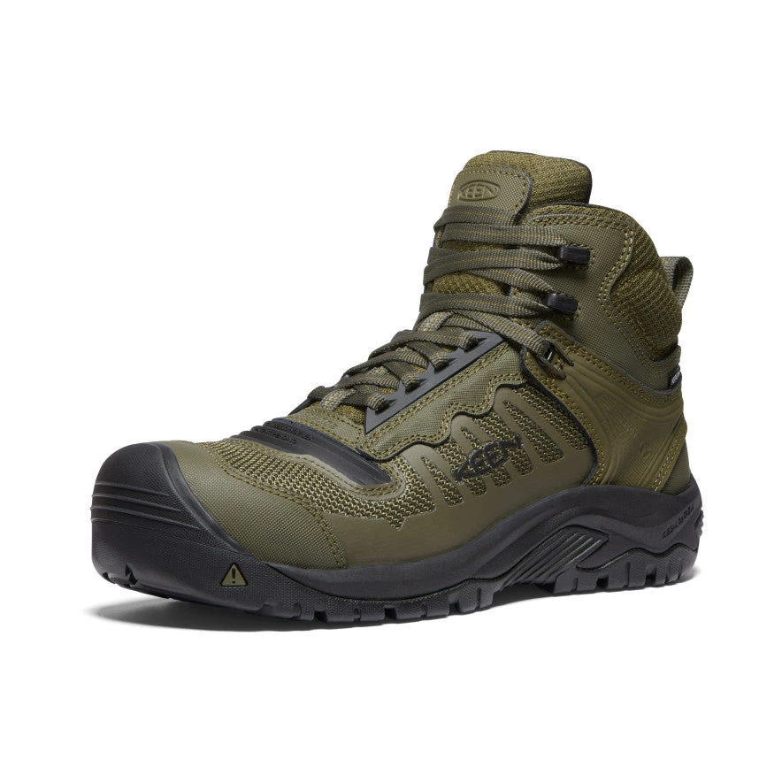 Keen Men's Reno Mid Waterproof (Carbon Toe) | Dark Olive/Black 3 Keen Men's Reno Mid Waterproof (Carbon Toe) | Dark Olive/Black - Image 3