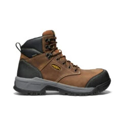 Keen Men's Evanston 6" Waterproof Boot (Carbon Toe) | Bison/Black