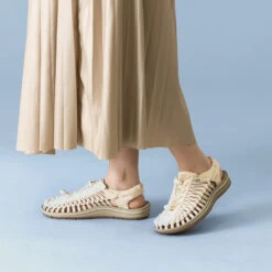 Keen Women's UNEEK Sneaker | White Cap/Cornstalk -Keen 884x884 1 24 update w uneek white pdp 2