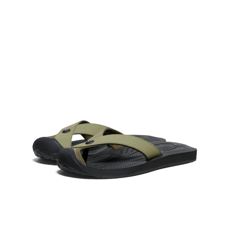 Keen Men's Barbados Flip-Flop | Martini Olive/Black 2 Keen Men's Barbados Flip-Flop | Martini Olive/Black - Image 2