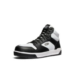 Keen Men's Overton Mid Work Shoe (Carbon Toe) | Star White/Black -Keen 8dd75a94bf19f8aaa575af06b2b5934e4bb8a215