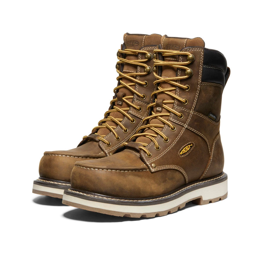 Keen Men's Cincinnati 8" Waterproof 90° Heel Boot (Carbon Toe) | Belgian/Sandshell 2 Keen Men's Cincinnati 8" Waterproof 90° Heel Boot (Carbon Toe) | Belgian/Sandshell - Image 2