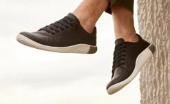 Keen Men's KNX Leather Sneaker | Black/Star White -Keen KNXPDPLifestyle1Mens