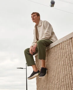 Keen Men's KNX Leather Sneaker | Black/Star White -Keen KNXPDPLifestyle3Mens