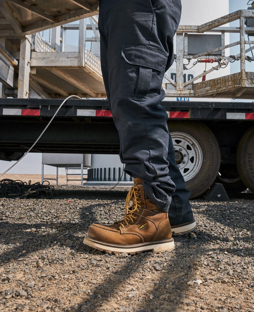 Keen Men's Cincinnati 8" Waterproof 90° Heel Boot (Carbon Toe) | Belgian/Sandshell 8 Keen Men's Cincinnati 8" Waterproof 90° Heel Boot (Carbon Toe) | Belgian/Sandshell - Image 8