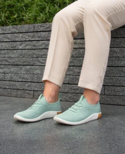 Keen Women's KNX Knit Sneaker | Granite Green/Lichen -Keen KPD 2898 SS24 KEEN 1030077 Image Left