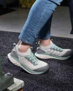 Keen Women's Arvada Shift Work Sneaker (Carbon Toe) | Steel Grey/Granite Green -Keen KPD 479 PDP ArvadaShift 1029123 Left Image ebc66f7a f04b 4e37 a97f 5fb696326539