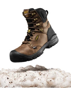 Keen Men's Independence 8" Insulated Waterproof Boot (Carbon Toe) | Dark Earth/Black -Keen SDD 583 Independence 1026830 Left Image 88a3f1b6 6477 4f76 98d5 3a95bcb54005