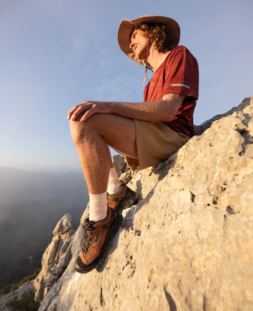 Keen Men's Targhee IV Wide Waterproof Hiking Shoe | Sea Turtle/Roasted Pecan 9 Keen Men's Targhee IV Wide Waterproof Hiking Shoe | Sea Turtle/Roasted Pecan - Image 9