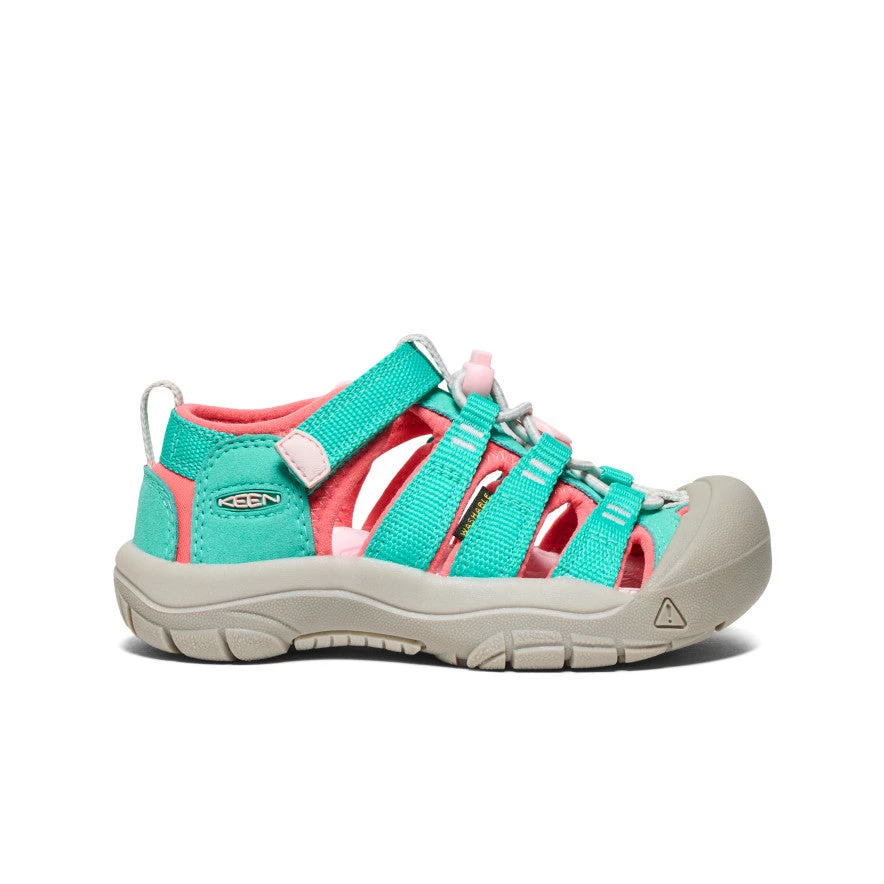 Keen Little Kids' Newport H2 | Bright Aqua/Giggle Pink 1 Keen Little Kids' Newport H2 | Bright Aqua/Giggle Pink