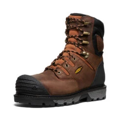 Keen Men's Camden 8" Insulated Waterproof Boot (Carbon Toe) | Leather Brown/Black -Keen acd2d0424c394b1f384a693ca77cb36cb66415e0