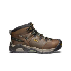 Keen Men's Detroit XT Waterproof Boot (Steel Toe) | Cascade Brown/Bronze Green