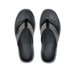 Keen Men's Kona Leather Flip-Flop | Steel Grey/Black -Keen b22cd27e8b75f1def39a0725e4c9fe1230947b36