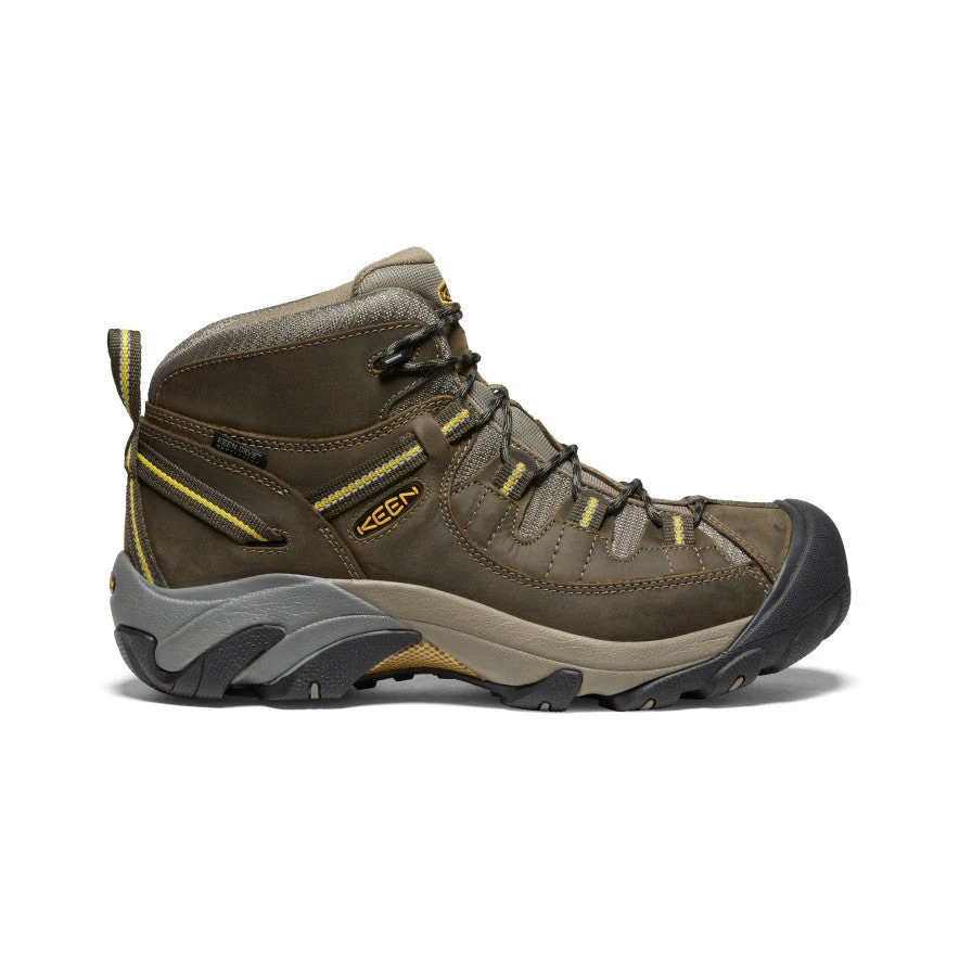 Keen Men's Targhee II Mid Waterproof Hiking Boots | Black Olive/Yellow 1 Keen Men's Targhee II Mid Waterproof Hiking Boots | Black Olive/Yellow