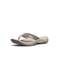 Keen Women's Kona Leather Flip-Flop | Brindle/Silver Birch -Keen b6cd4bd44b44191530aaea0168eb16e56af4d434
