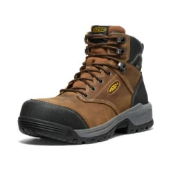 Keen Men's Evanston 6" Waterproof Boot (Carbon Toe) | Bison/Black -Keen b7a257179a9d2747cb59f3497428075e8e352874