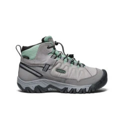 Keen Big Kids' Targhee IV Waterproof Hiking Boot | Alloy/Granite Green