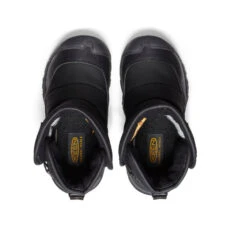 Keen Little Kids' Puffrider Waterproof Winter Boot | Black/Steel Grey -Keen c17d64e4555a11bb4fe76f239058e355b640c41e