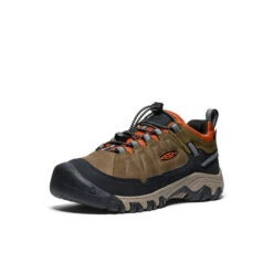 Keen Big Kids' Targhee IV Waterproof Hiking Shoe | Dark Olive/Gold Flame -Keen c453504f56354b6dab260d4cde543bdcd838735d