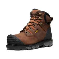 Keen Men's Camden 6" Waterproof Boot (Carbon Toe) | Leather Brown/Black -Keen c75d30673ada089de0c37af47b44af45000a95e6