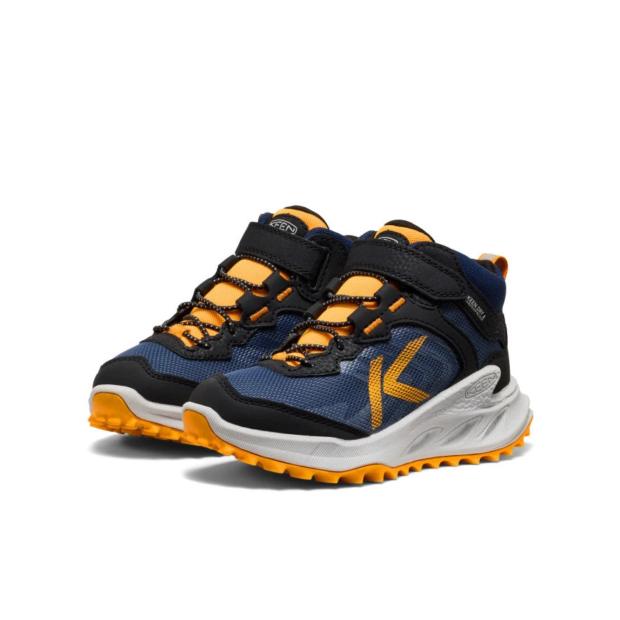Keen Little Kids' Zionic Waterproof Boot | Naval Academy/Bright Marigold 2 Keen Little Kids' Zionic Waterproof Boot | Naval Academy/Bright Marigold - Image 2