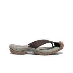 Keen Men's Waimea Leather Flip-Flop | Java/Plaza Taupe
