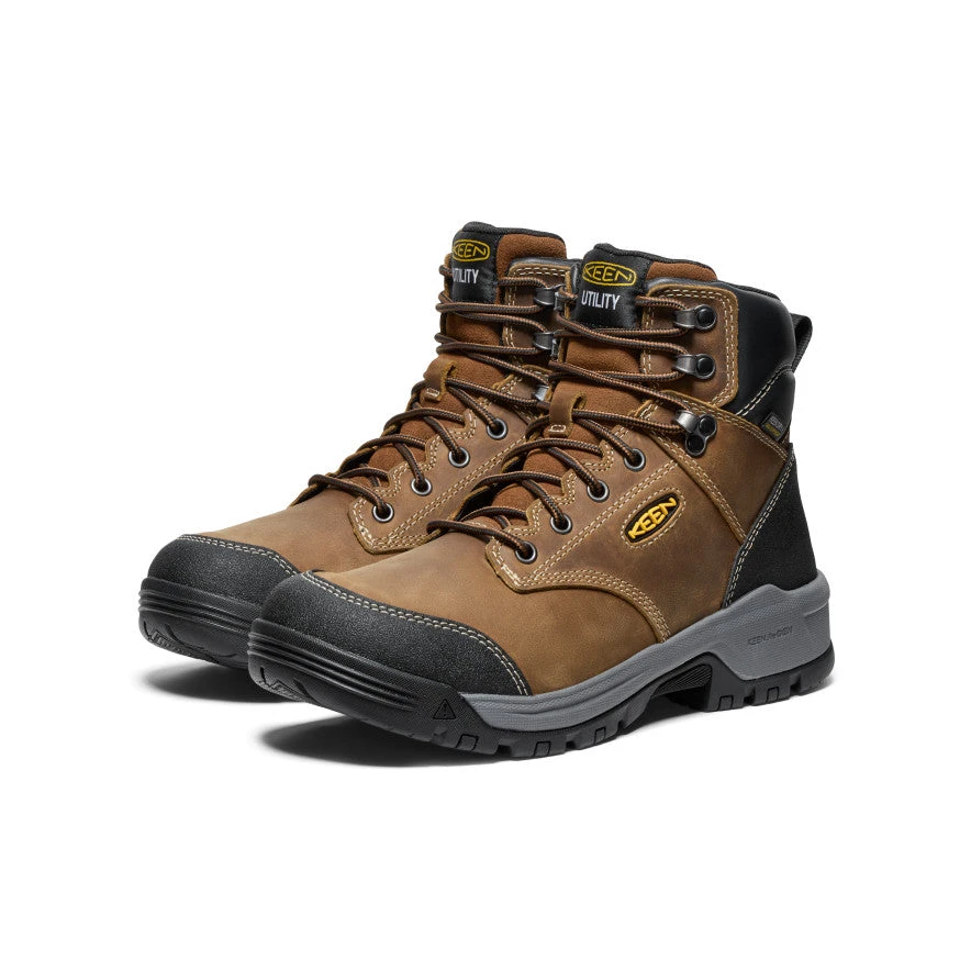 Keen Men's Evanston 6" Waterproof Boot (Soft Toe) | Bison/Black 2 Keen Men's Evanston 6" Waterproof Boot (Soft Toe) | Bison/Black - Image 2
