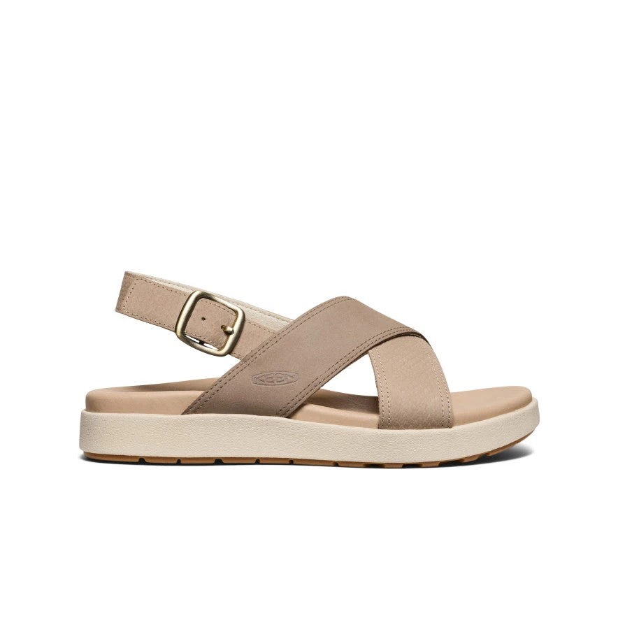 Keen Women's Elle Luxe Cross Strap Sandal | Plaza Taupe/Brindle 1 Keen Women's Elle Luxe Cross Strap Sandal | Plaza Taupe/Brindle