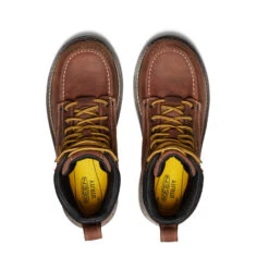 Keen Men's Cincinnati 6" Waterproof 90° Heel Boot (Carbon Toe) | Tuscan Red/Sandshell -Keen fe24754ebb949c0585840bb65b399517dcf56725